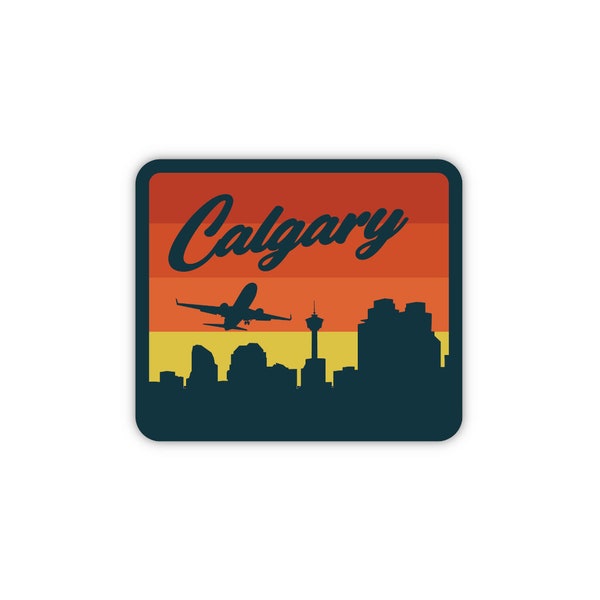 Calgary Alberta Canada Sticker | City & Travel Stickers | Waterproof, Vinyl and Dishwasher Safe | Laptop, Water bottle, Tumbler Sticker