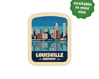 Louisville Kentucky Sticker | City Stickers | Waterproof, Vinyl and Dishwasher Safe | Laptop, Water bottle, Luggage, Tumbler