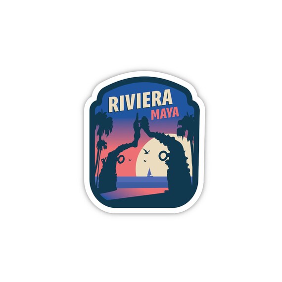 oogst alcohol Gaan wandelen Riviera Maya Mexico Sticker Travel Stickers Waterproof - Etsy