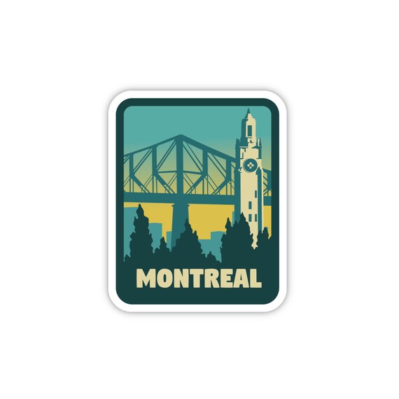 Montreal Quebec Canada Sticker City & Travel Stickers Etsy