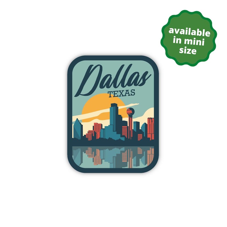 Dallas Texas Sticker: Waterproof Vinyl Travel Decal - Etsy