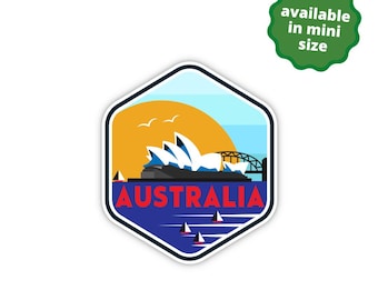 Australia Sticker | City & Travel Sticker | Waterproof, Vinyl and Dishwasher Safe | Laptop, Water bottle, Luggage, Tumbler Sticker