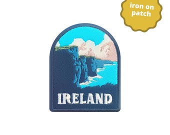 Ireland Iron On Embroidered Patch, Travel Patches