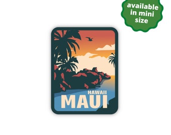 Maui Hawaii Sticker | City & Travel Stickers | Waterproof, Vinyl and Dishwasher Safe | Laptop, Water bottle, Luggage, Suitcase