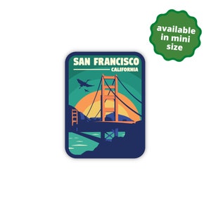 San Francisco California Sticker | Vintage City & Travel | Waterproof, Vinyl and Dishwasher Safe | Laptop, Water bottle, Luggage, Tumbler