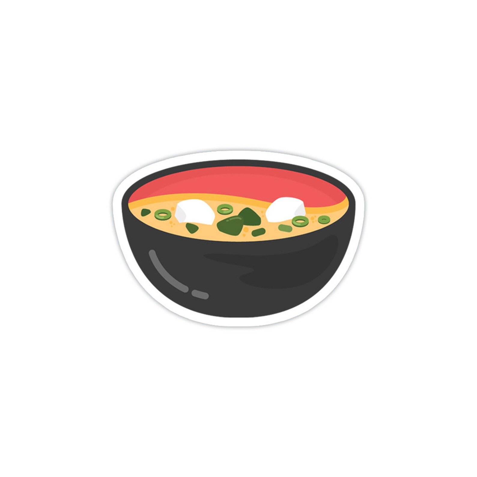 Miso Soup Sticker Japanese Food Stickers Waterproof Vinyl Etsy