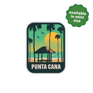 de la République dominicaine de Punta Cana | Stickers ville et voyage | Imperméable, vinyle et passe au lave-vaisselle | Ordinateur portable, bouteille d'eau, bagages