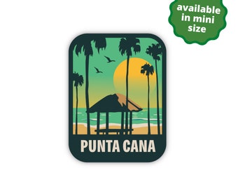 Punta Cana Dominican Republic Sticker | City & Travel Stickers | Waterproof, Vinyl and Dishwasher Safe | Laptop, Water bottle, Luggage