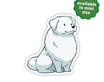 Great Pyrenees Sticker | Cute Puppy Dogs | Waterproof, Vinyl and Dishwasher Safe | Computer, Mug, Cup, Water Bottle