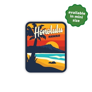 Honolulu Hawaii Sticker | Travel Stickers | Waterproof, Vinyl and Dishwasher Safe | Laptop, Water bottle, Luggage, Tumbler