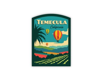 Temecula California Sticker: Waterproof Vinyl Travel Decal