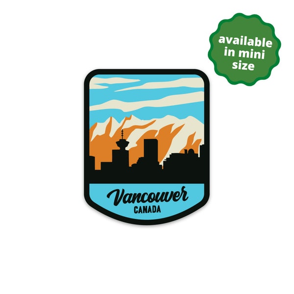 Vancouver British Columbia Canada Sticker | City Stickers | Waterproof, Vinyl and Dishwasher Safe | Laptop Sticker | Water Bottle Sticker