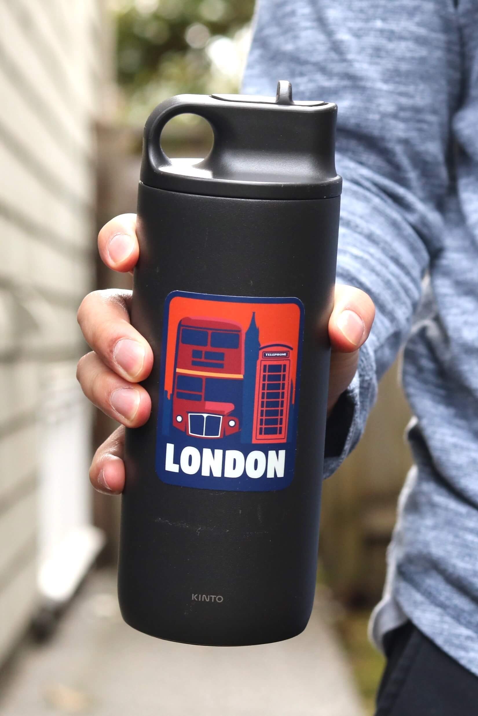 Discover London United Kingdom Sticker | City & Travel Stickers | Waterproof, Vinyl and Dishwasher Safe | Laptop, Water bottle, Luggage, Tumbler