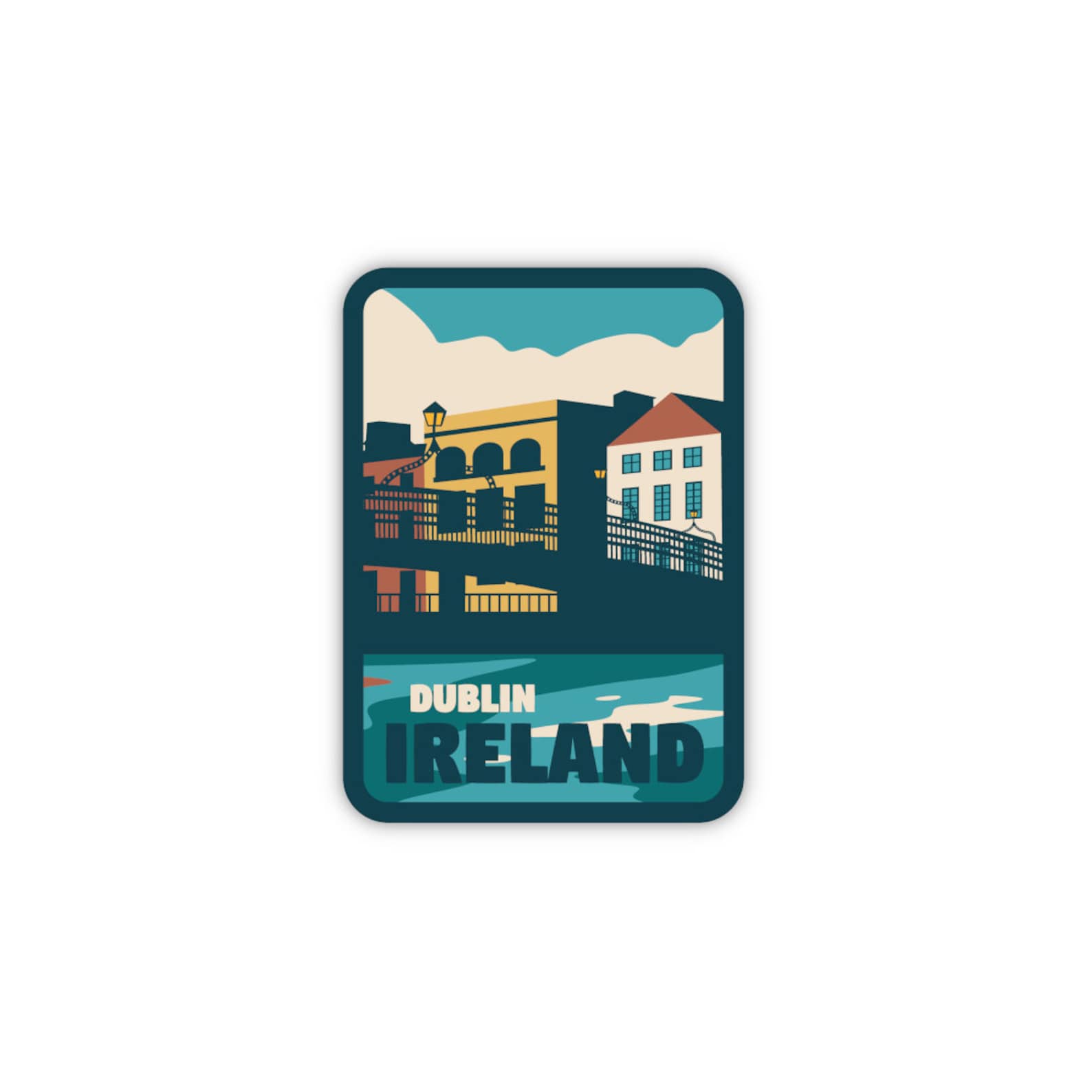 Dublin Ireland Sticker, Waterproof Travel Sticker for Luggage, Travel ...