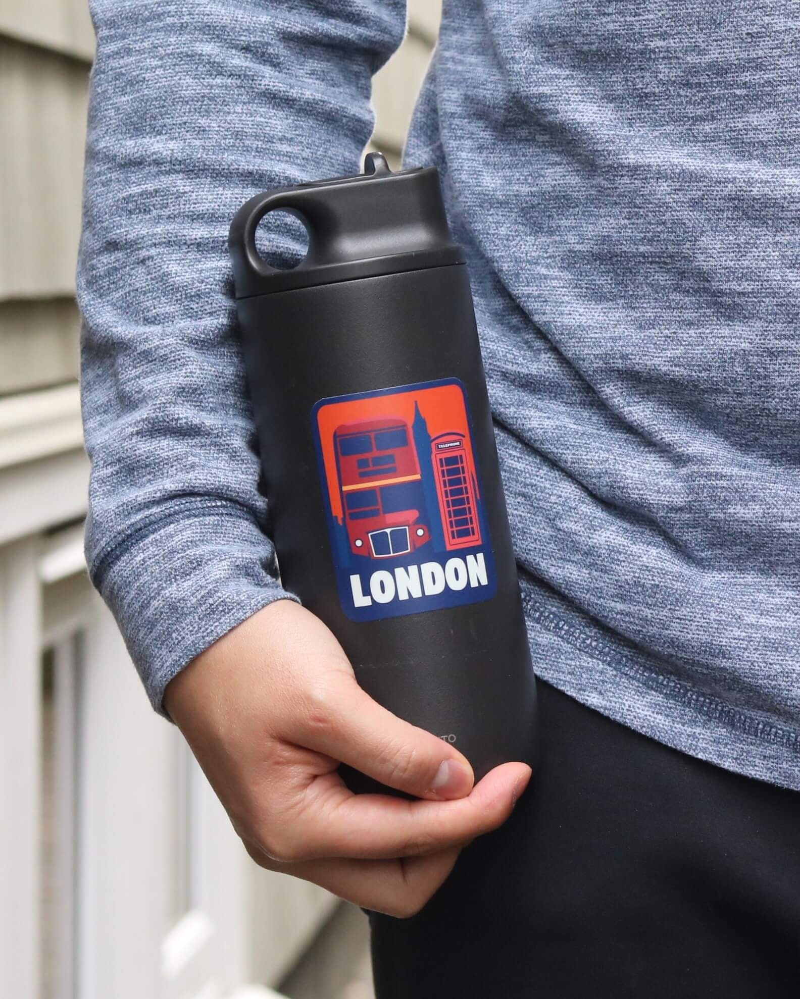 Discover London United Kingdom Sticker | City & Travel Stickers | Waterproof, Vinyl and Dishwasher Safe | Laptop, Water bottle, Luggage, Tumbler