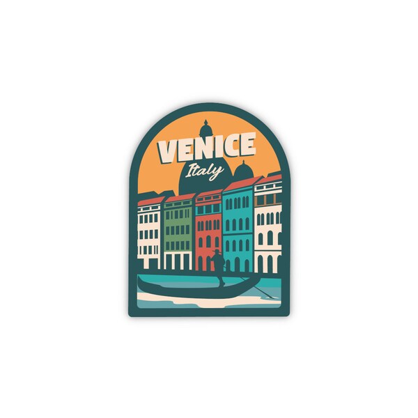 Venice Italy Sticker | City & Travel Stickers | Waterproof, Vinyl and Dishwasher Safe | Laptop, Water bottle, Luggage, Tumbler Sticker