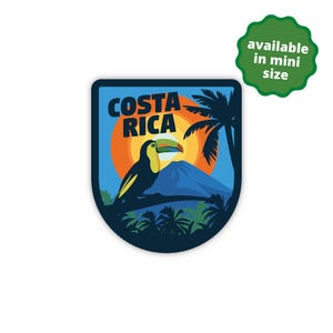 Costa Rica Sticker | City & Travel Sticker | Waterproof, Vinyl and Dishwasher Safe | Laptop, Water bottle, Luggage, Tumbler