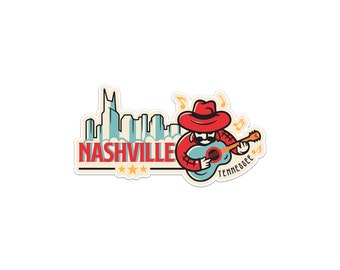 Nashville Tennessee Sticker | City & Travel Stickers | Waterproof, Vinyl and Dishwasher Safe | Laptop, Water bottle, Luggage, Tumbler Decal