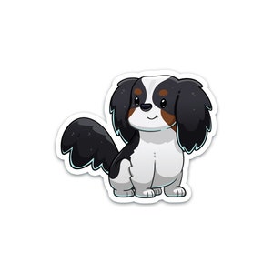 Tri-Colored Cavalier King Charles Spaniel Sticker, Waterproof Dog Stickers For Water Bottle, Cute Pet Dog Laptop Stickers, Fun Puppy Sticker