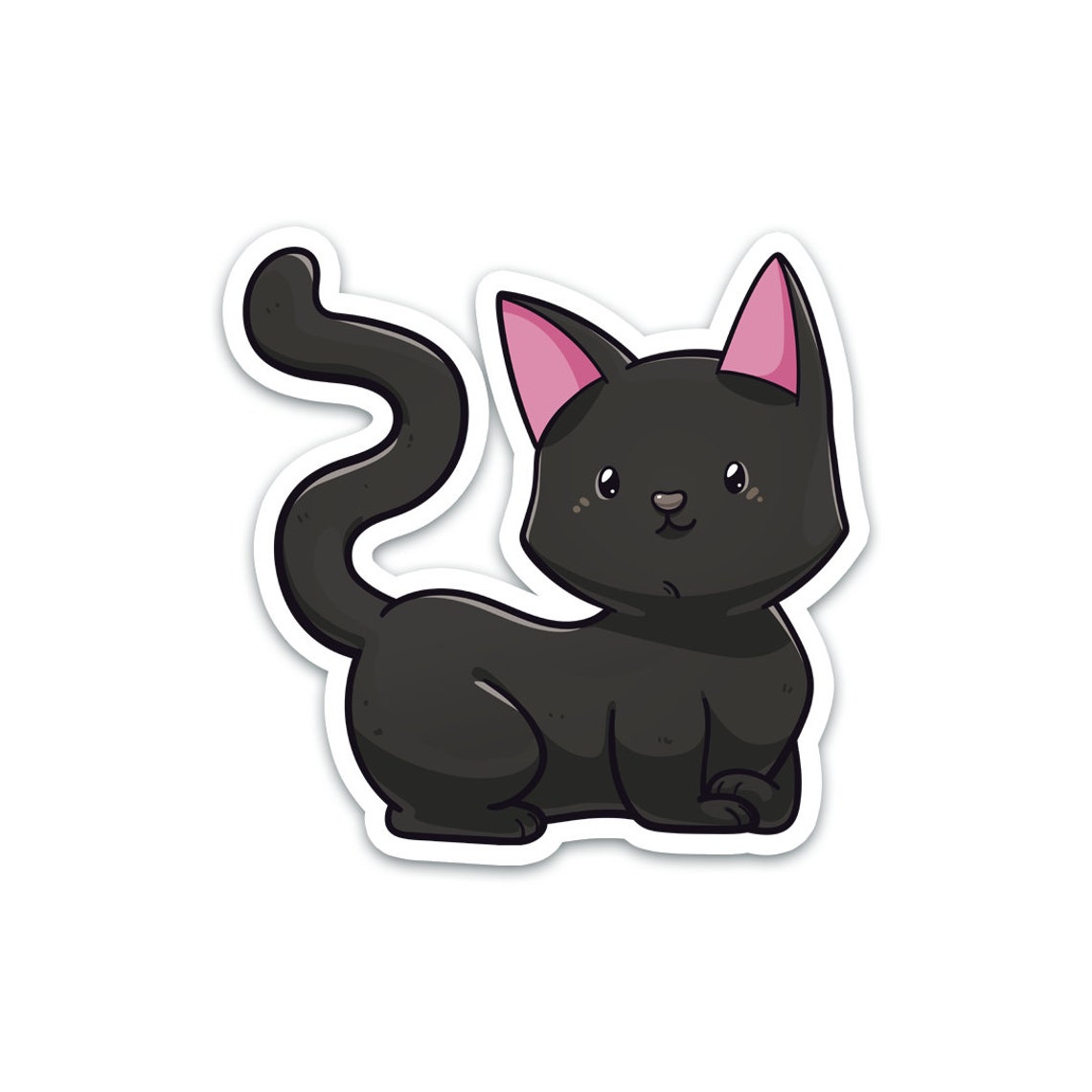 Black Cat Sticker Animal Stickers Waterproof Vinyl and Etsy