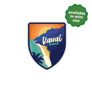 Kauai Hawaii Sticker | City & Travel Stickers | Waterproof, Vinyl and Dishwasher Safe | Laptop, Water bottle, Luggage, Tumbler