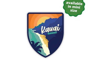 Kauai Hawaii Sticker | City & Travel Stickers | Waterproof, Vinyl and Dishwasher Safe | Laptop, Water bottle, Luggage, Tumbler