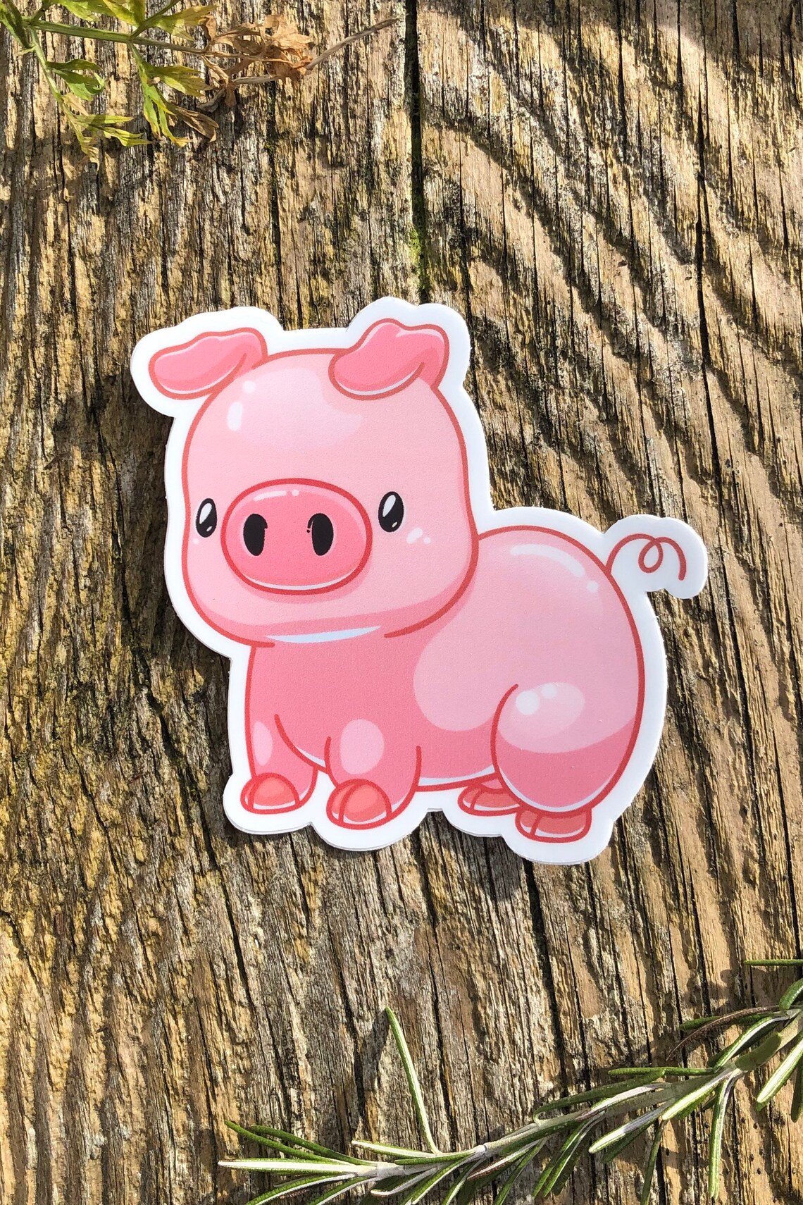 Pig Sticker Cute Farm Animal Stickers Waterproof Vinyl Etsy