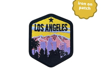 Los Angeles Embroidered Iron On Patch: Travel Souvenir