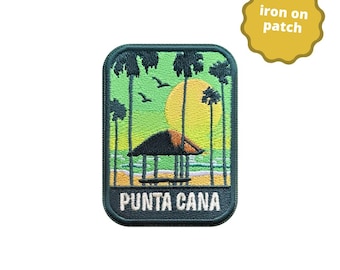 Punta Cana Iron On Embroidered Patch, Travel Patches