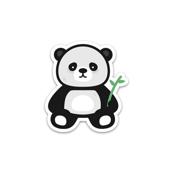 Die-cut sticker, Cute kawaii Panda cub sticker, whit