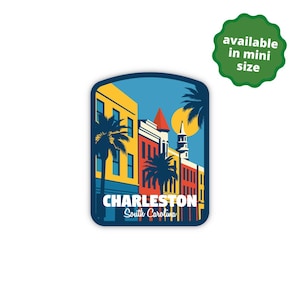 Sticker Charleston Caroline du Sud : Sticker de voyage en vinyle imperméable