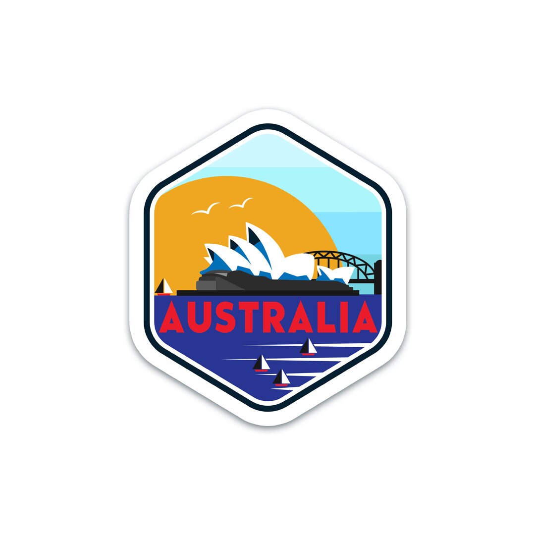 Australia Sticker City & Travel Sticker Waterproof Vinyl Etsy