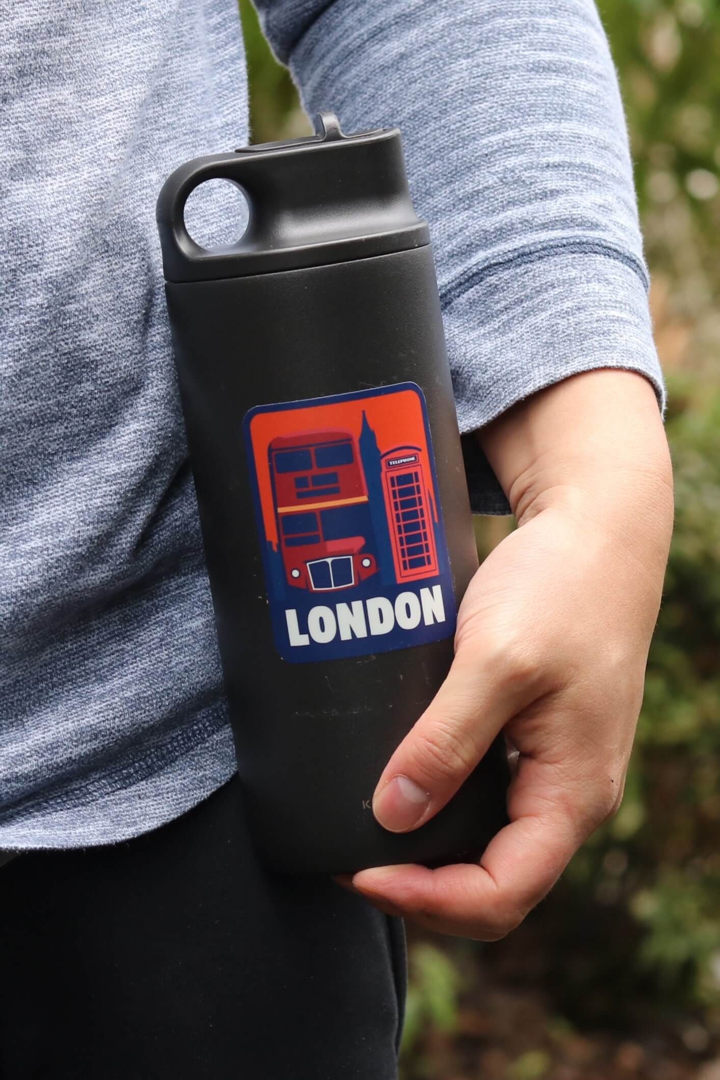 Discover London United Kingdom Sticker | City & Travel Stickers | Waterproof, Vinyl and Dishwasher Safe | Laptop, Water bottle, Luggage, Tumbler