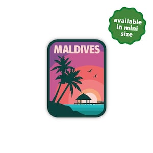 Maldives Sticker | City & Travel Stickers | Waterproof, Vinyl and Dishwasher Safe | Travel Mug, Water bottle, Luggage, Tumbler