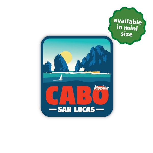 Cabo San Lucas Mexico Sticker | City & Travel Stickers | Waterproof, Vinyl and Dishwasher Safe | Laptop, Water bottle, Planner, Tumbler