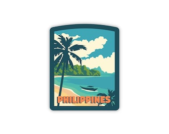 Philippines Sticker | City & Travel Stickers | Waterproof, Vinyl and Dishwasher Safe | Laptop, Water bottle, Luggage, Tumbler
