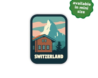 Switzerland Sticker, Waterproof Travel Sticker Luggage, Vinyl Stickers For Laptop, Water Bottle Travel Decal, Dishwasher Safe Sticker