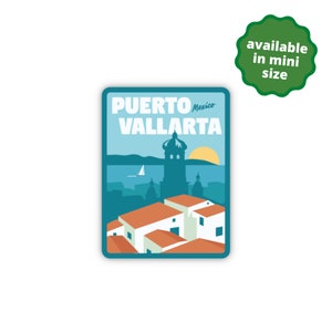Puerto Vallarta Mexico Sticker | City & Travel Stickers | Waterproof, Vinyl and Dishwasher Safe | Laptop, Water bottle, Luggage, Tumbler image 1