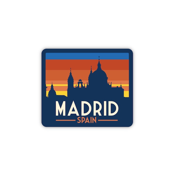 Madrid Spain Sticker | City & Travel | Waterproof, Vinyl and Dishwasher Safe | Laptop, Water bottle, Luggage, Tumbler
