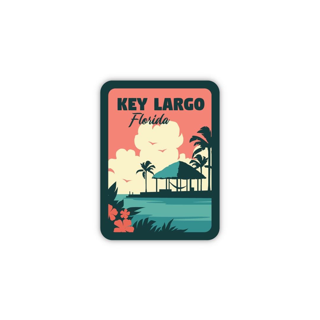 Key Largo Sticker Key Largo Florida Sticker | Vinyl Travel Stickers | Travel Mug, Laptop ...