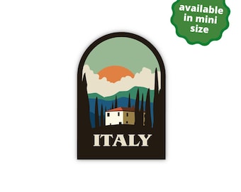 Italy Sticker | City & Travel Stickers | Waterproof, Vinyl and Dishwasher Safe | Laptop, Water bottle, Luggage, Tumbler Sticker