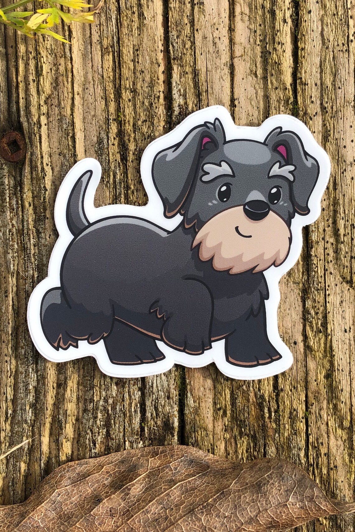 Black Miniature Schnauzer Sticker Dog Stickers Waterproof Etsy