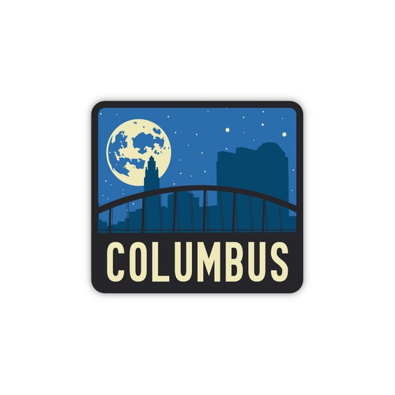 Columbus Ohio Sticker, Waterproof Travel Sticker For Luggage, Stickers For Travelers, Stickers For Water Bottle & Laptop