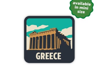 Greece Sticker, Waterproof Travel Sticker, Water Bottle Sticker, Luggage Sticker, Laptop Sticker