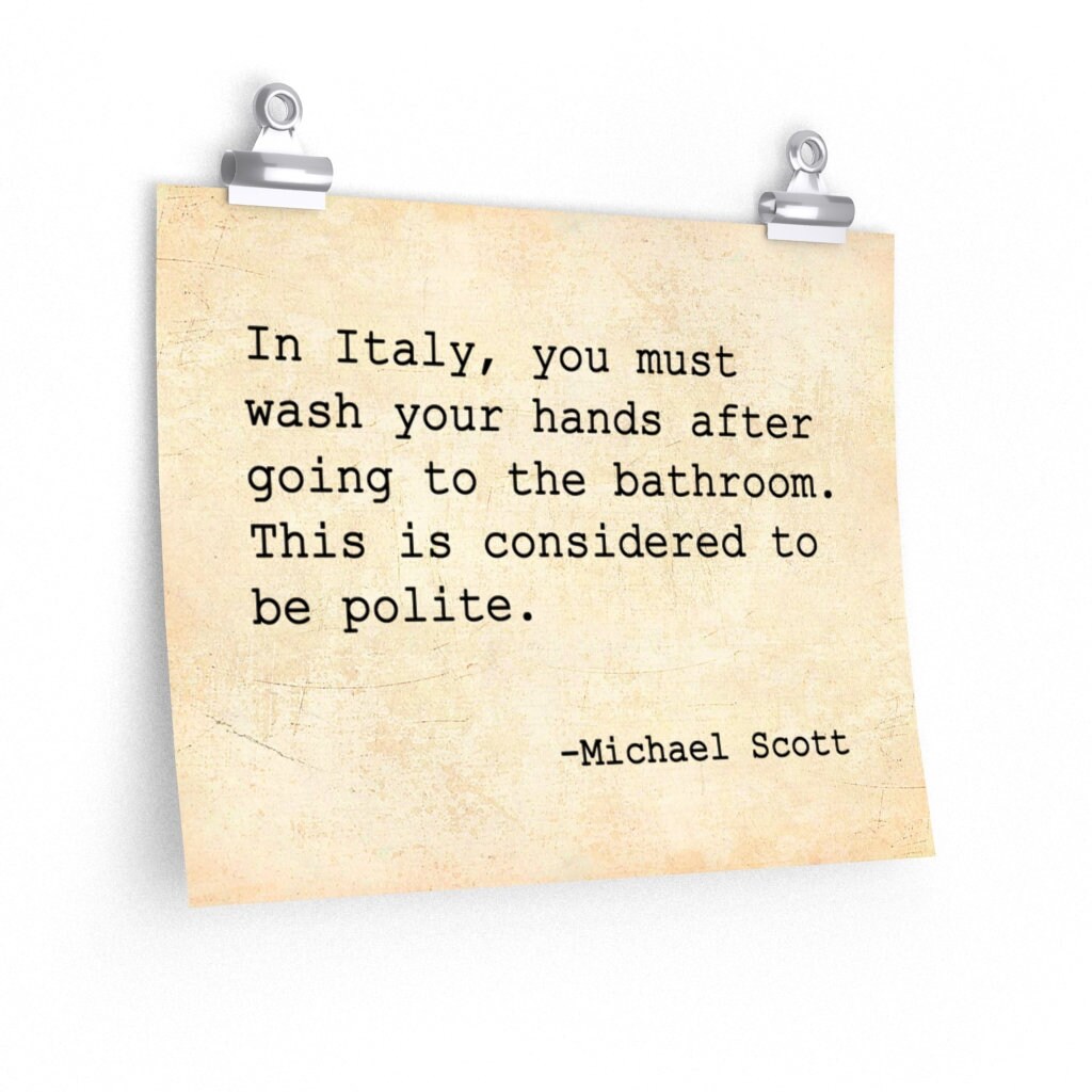 El baño de la oficina el cartel de la oficina el cartel de | Etsy