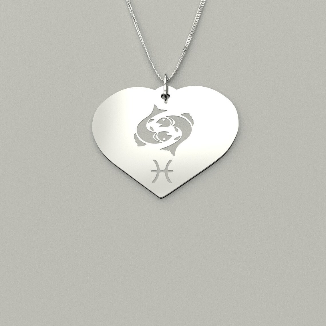 Pisces Necklace Pisces Jewelry Zodiac Pisces Necklace Etsy