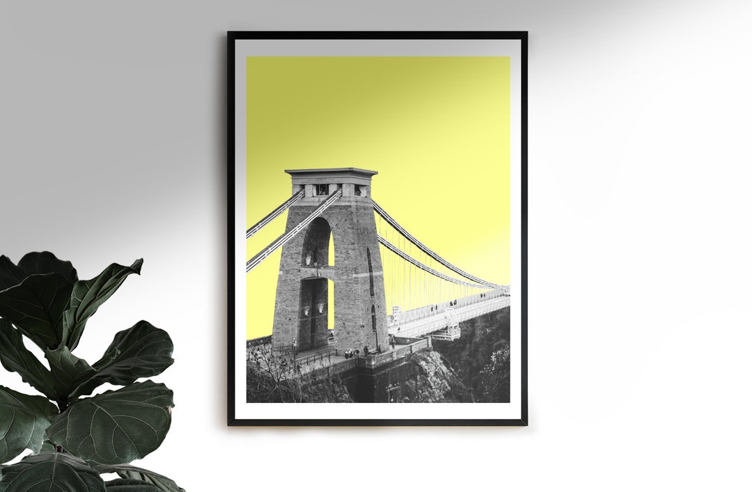 Bristol, Clifton Suspension Bridge, England, Stylised Print - Etsy