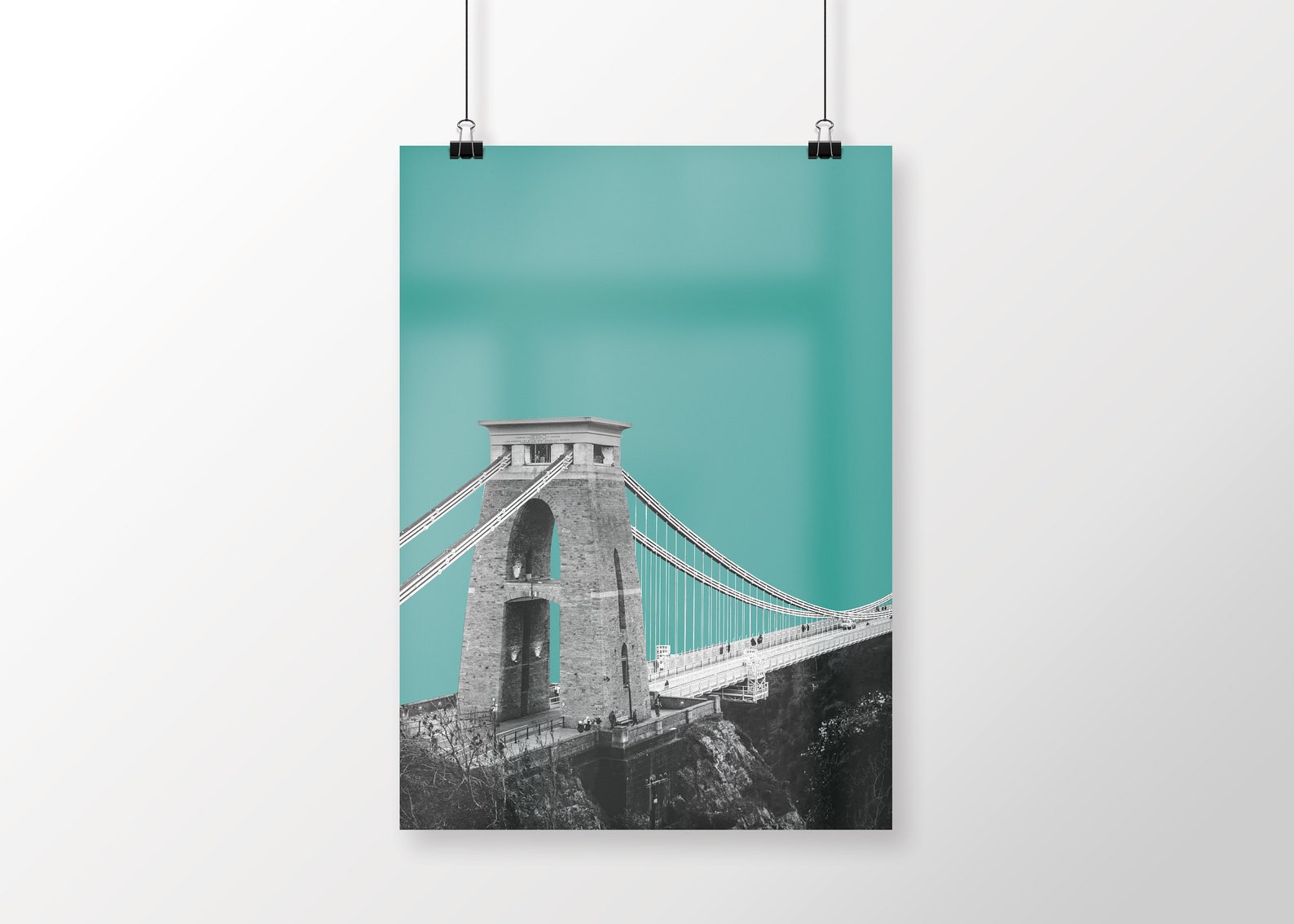 Bristol, Clifton Suspension Bridge, England, Stylised Print - Etsy