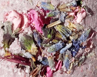 The Patched Love Patchouli and Lemon Flower Lined All Natural Bathbomb