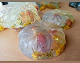 Bare Naked and Beautiful Hemp Oil Blossoming Flower Soap